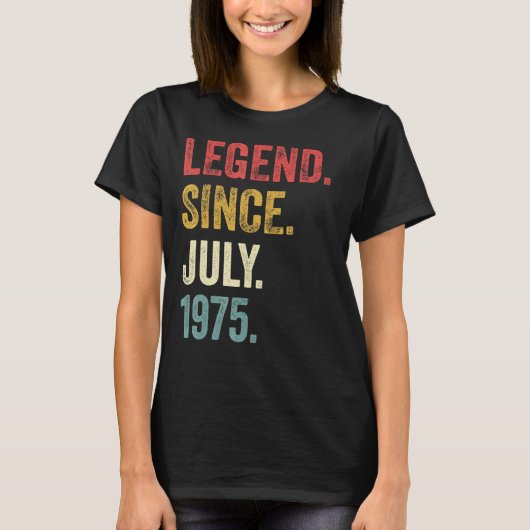 47誕生日47歳の伝説1975年7月以来 Tシャツ (正面)