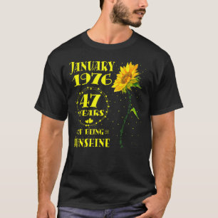 47誕生日47歳ひまわり生まれ1月 Tシャツ