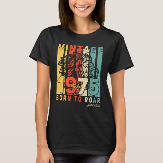 47誕生日7月47歳ヴィンテージ1975月 Tシャツ (正面)