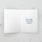 47誕生日:おもしろいグラフィティインスパイアレインボー47 カード (内部)