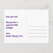 47誕生日:おもしろいハートパターン、レインボー47 ポストカード (裏面)