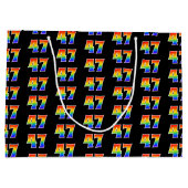 47誕生日:おもしろいレインボーイベント第47パターン ラージペーパーバッグ (裏面)