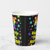 47誕生日:おもしろい星パターンと虹47 紙コップ (右)