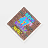 47誕生日~おもしろい、アーバングラフィティインスパイアルック スタンダードランチョンナプキン (角)