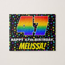 47誕生日:おもしろい、カラフル星野パターン