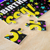 47誕生日:おもしろい、カラフル星野パターン ジグソーパズル (側面)