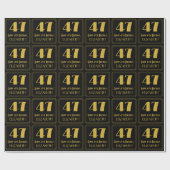 47誕生日~アールデコ見るインスパイア"47",名前 ラッピングペーパー (フラット)