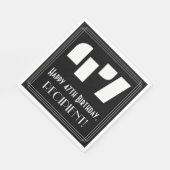 47誕生日:インスパイアアールデコ検索"47" +名前 スタンダードランチョンナプキン (角)