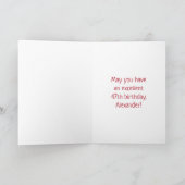 47誕生日:カラフル音楽シンボル+虹47 カード (内部)