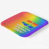 47誕生日: カラフル、おもしろいレインボーパターン# 47 ペーパープレート (傾斜あり)