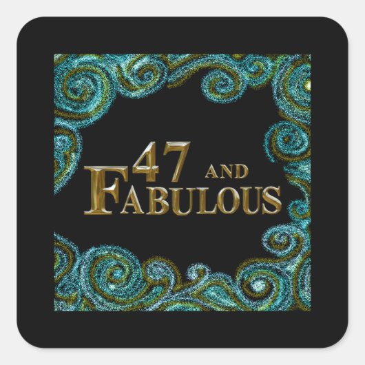 47誕生日 スクエアシール (正面)