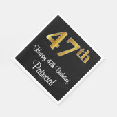 47誕生日~ラグジュアリーエレガントなフェイク金ゴールドルック# スタンダードランチョンナプキン (角)