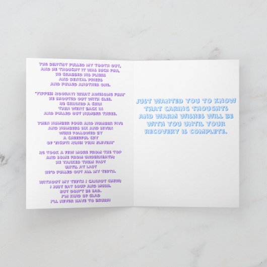 4726a、歯医者は私の歯を抜いた!!!!!!... カード (内部)