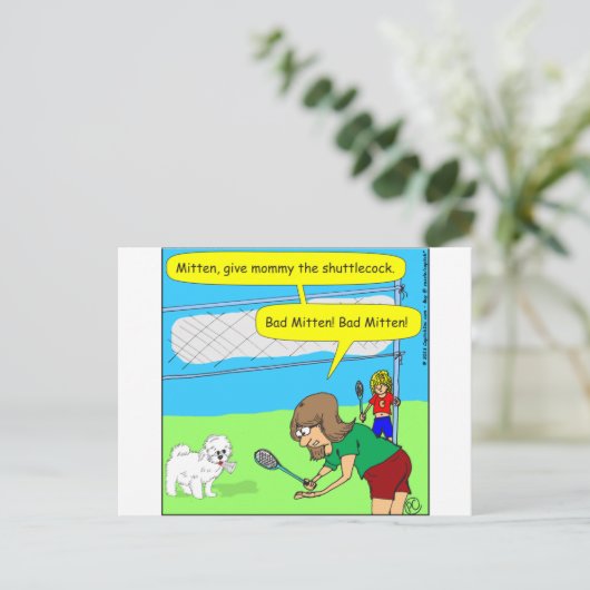 474 bad mitten Cartoon ポストカード (スタンド正面)