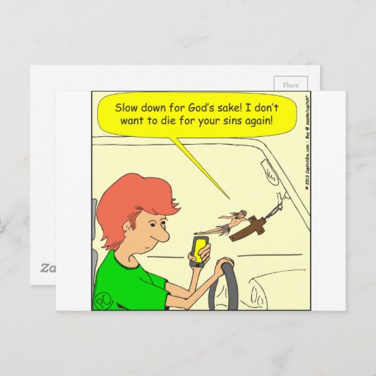 476イエスは漫画をスローダウン ポストカード (正面/裏面)