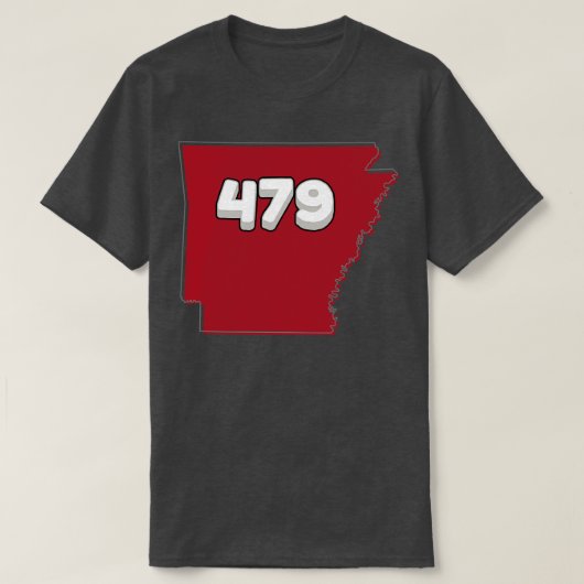 479 ARKANSASエリアコードWPS Tシャツ (デザイン正面)