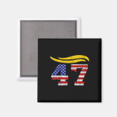 47 トランプ ヘア ヴィンテージ マグネット (正面/裏面)