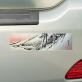 47. 亀山宿、広重Kameyama-juku、Hiroshige、Ukiyo-e バンパーステッカー (車上)