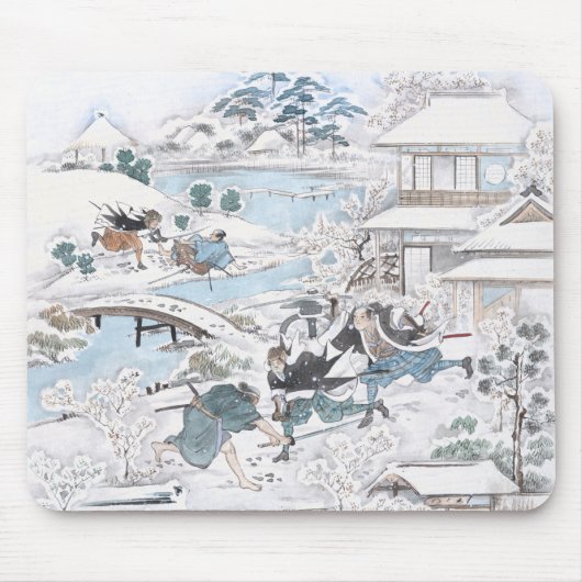 47 Roninの戦いの武士の日本のな絵画 マウスパッド (正面)