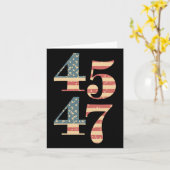 47 Trump 2024ヴィンテージフラグサポートトランプ45 47 Wom カード (黄色い花)