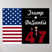 47 Trump Desantis 2024はがき ポスター (正面)