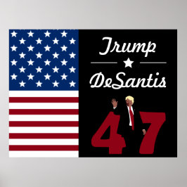47 Trump Desantis 2024はがき ポスター