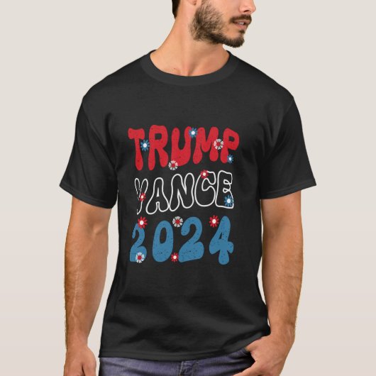 47 Trump Vance 2024米国副大統領の選挙投票T Tシャツ (正面)