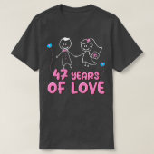 47 Years Of Love Couples 47th Wedding Anniversary  Tシャツ (デザイン正面)