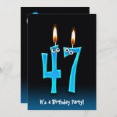 47thバースデーパーティー招待状 招待状 (正面/裏面)