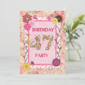 47th誕生日パーティーへの招待とフローラ枠 招待状 (スタンド正面)