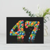 47th誕生日パーティー、泡とボール 招待状 (スタンド正面)