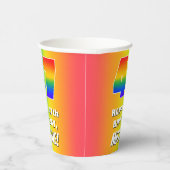 47th Birthday: Colorful, Fun Rainbow Pattern # 47 紙コップ (右)