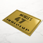 47th Birthday Party —アールデコスタイル「47」 & Name 箔招待状 (回転した状態)