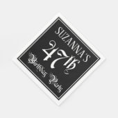 47th Birthday Party – スクリプファンシート+名前をカスタムする スタンダードランチョンナプキン (角)