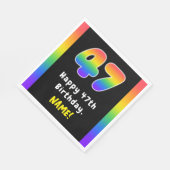 47th Birthday: Rainbow Spectrum # 47, Custom Name スタンダードランチョンナプキン (角)