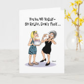 48おもしろい番目の誕生日カード カード (黄色い花)