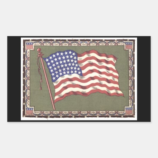 48つ星フラグ 長方形シール (正面)