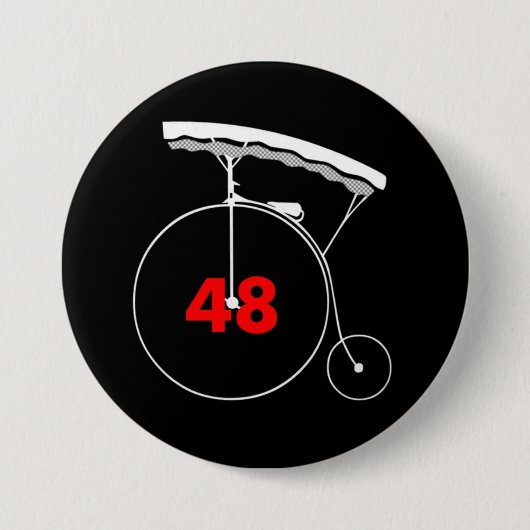 48をくまなく骨 缶バッジ (正面)