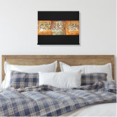 48インチLARGE BismillahとAyats Islamic Art Canvas キャンバスプリント (インサイチュ (寝室))