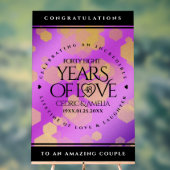 48エレガントアメジスト結婚記念日 アクリルサイン (ニュートラル)