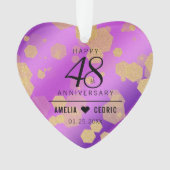 48エレガントアメジスト結婚記念日 オーナメント (正面)