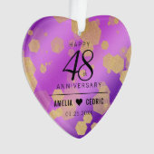 48エレガントアメジスト結婚記念日 オーナメント (正面)
