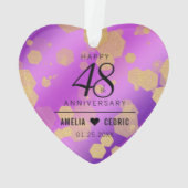 48エレガントアメジスト結婚記念日 オーナメント (裏面)