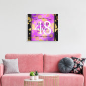 48エレガントアメジスト結婚記念日 キャンバスプリント (インサイチュ (リビング))