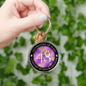 48エレガントアメジスト結婚記念日 キーホルダー (手)