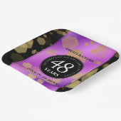 48エレガントアメジスト結婚記念日 ペーパープレート (傾斜あり)