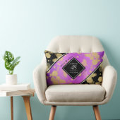 48エレガントアメジスト結婚記念日 ランバークッション (椅子)