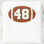 48サッカーステッカー 楕円形シール (バッグ)