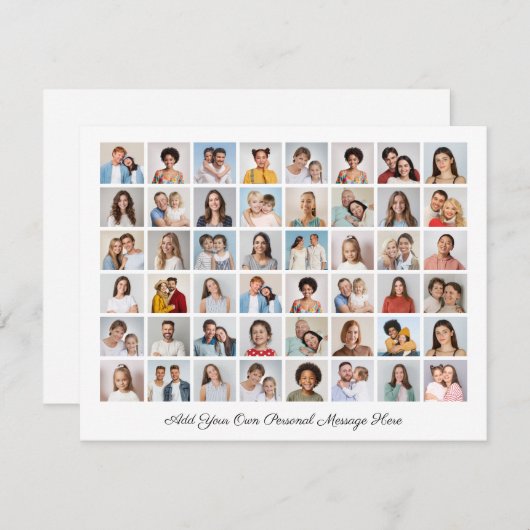 48フォトコラージュあいさつ文の追加カラーカードの編集 (正面/裏面)