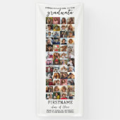 48フォトコラージュ卒業白モダンミニマル色 横断幕 (縦)